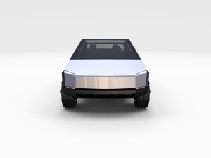 tesla cybertruck with chassis 3D-Modell