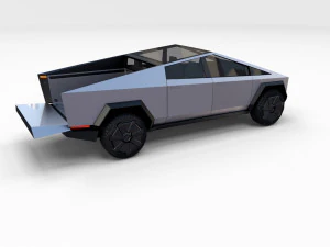 tesla cybertruck with chassis 3D Model
