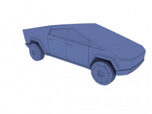 tesla cybertruck with chassis 3D-Modell