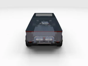 tesla cybertruck with chassis 3D Model