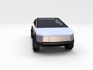 tesla cybertruck with chassis 3D-Modell