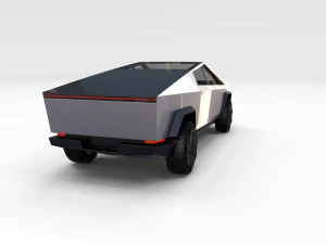 tesla cybertruck with chassis 3D Model