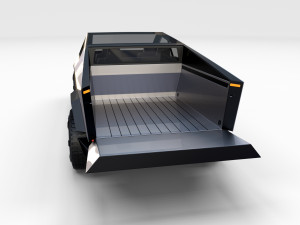 tesla cybertruck with chassis 3D-Modell