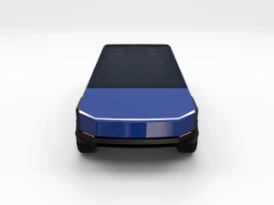tesla cybertruck blue 3D Model