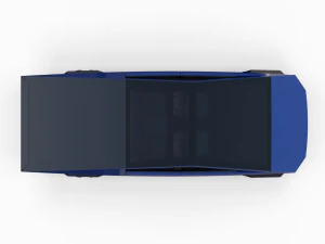 tesla cybertruck blue 3D Model