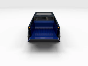 tesla cybertruck blue 3D Model