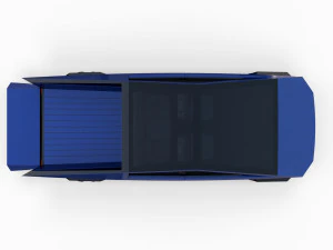 tesla cybertruck blue 3D Model