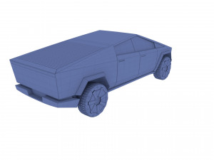 tesla cybertruck red 3D Model