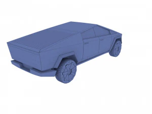 tesla cybertruck red 3D Model