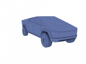tesla cybertruck red 3D Model