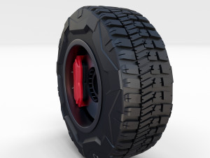 tesla cybertruck wheel 3D 模型