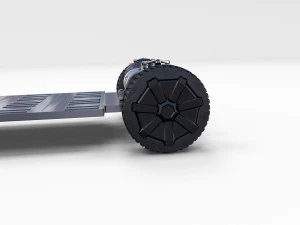 tesla cybertruck with chassis blue 3D Model