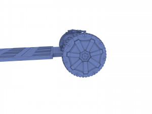 tesla cybertruck with chassis blue 3D 模型