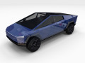 Tesla Cybertruck with chassis Blue Modelo 3D