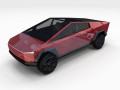 Tesla Cybertruck with chassis Red Modelo 3D