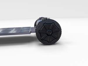 tesla cybertruck with chassis red Modello 3D