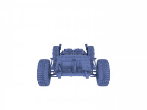 tesla cybertruck with chassis red Modello 3D