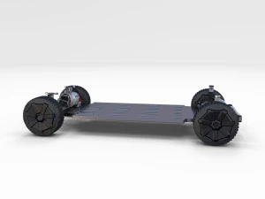 tesla cybertruck with chassis red 3D Model