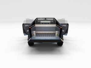 tesla cybertruck with interior Modelo 3D