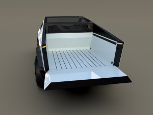 tesla cybertruck white 3D 모델