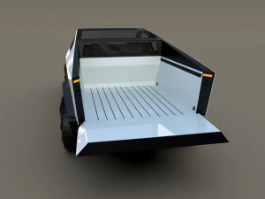 tesla cybertruck white 3D Model