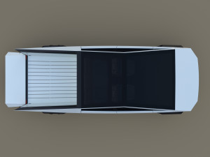 tesla cybertruck white 3D 모델