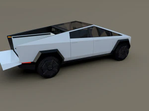 tesla cybertruck white 3D Model