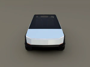 tesla cybertruck white 3D Model