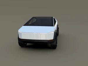 tesla cybertruck white 3D Model