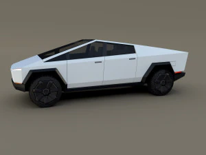 tesla cybertruck white 3D Model