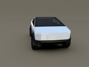 tesla cybertruck white 3D 모델