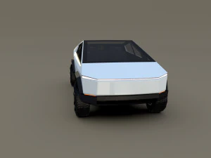 tesla cybertruck white 3D Model