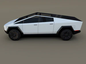 tesla cybertruck white 3D Model