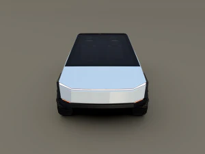 tesla cybertruck white 3D Model