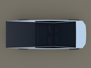 tesla cybertruck white 3D 모델