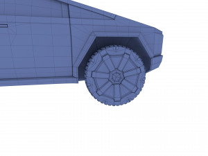 tesla cybertruck white 3D 모델