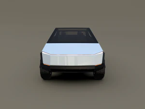 tesla cybertruck white 3D Model