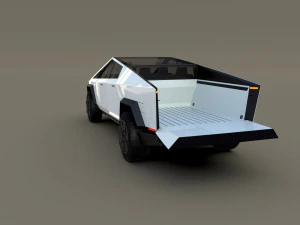 tesla cybertruck white 3D Model