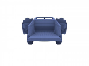 tesla cybertruck with interior red 3D Модель