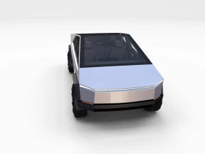 tesla cybertruck with chassis and interior 3D Model
