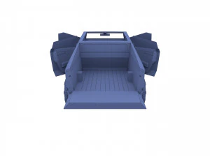 tesla cybertruck with chassis and interior white 3D Model