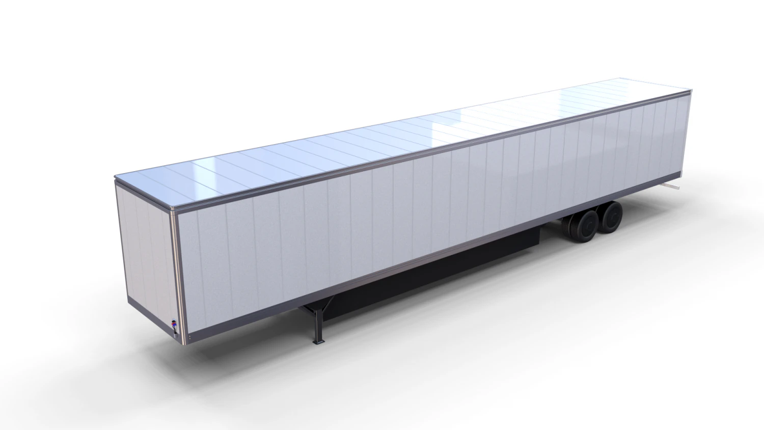 57 foot box semi trailer 3D Model .c4d .max .obj .3ds .fbx .stl .blend
