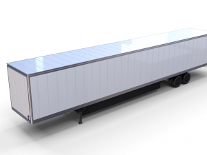 57 foot box semi trailer Model 3D