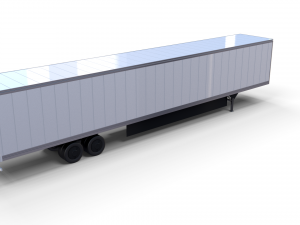 57 foot box semi trailer Modelo 3D