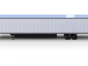 57 foot box semi trailer Modelo 3D