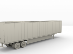 57 foot box semi trailer Modelo 3D