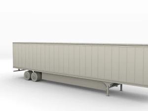 57 foot box semi trailer 3D Model