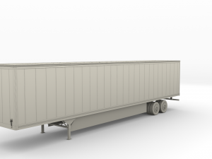 57 foot box semi trailer Modelo 3D