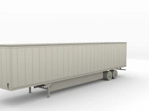 57 foot box semi trailer 3D Model
