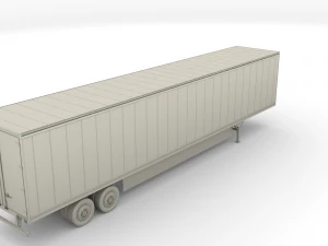 57 foot box semi trailer 3D Model